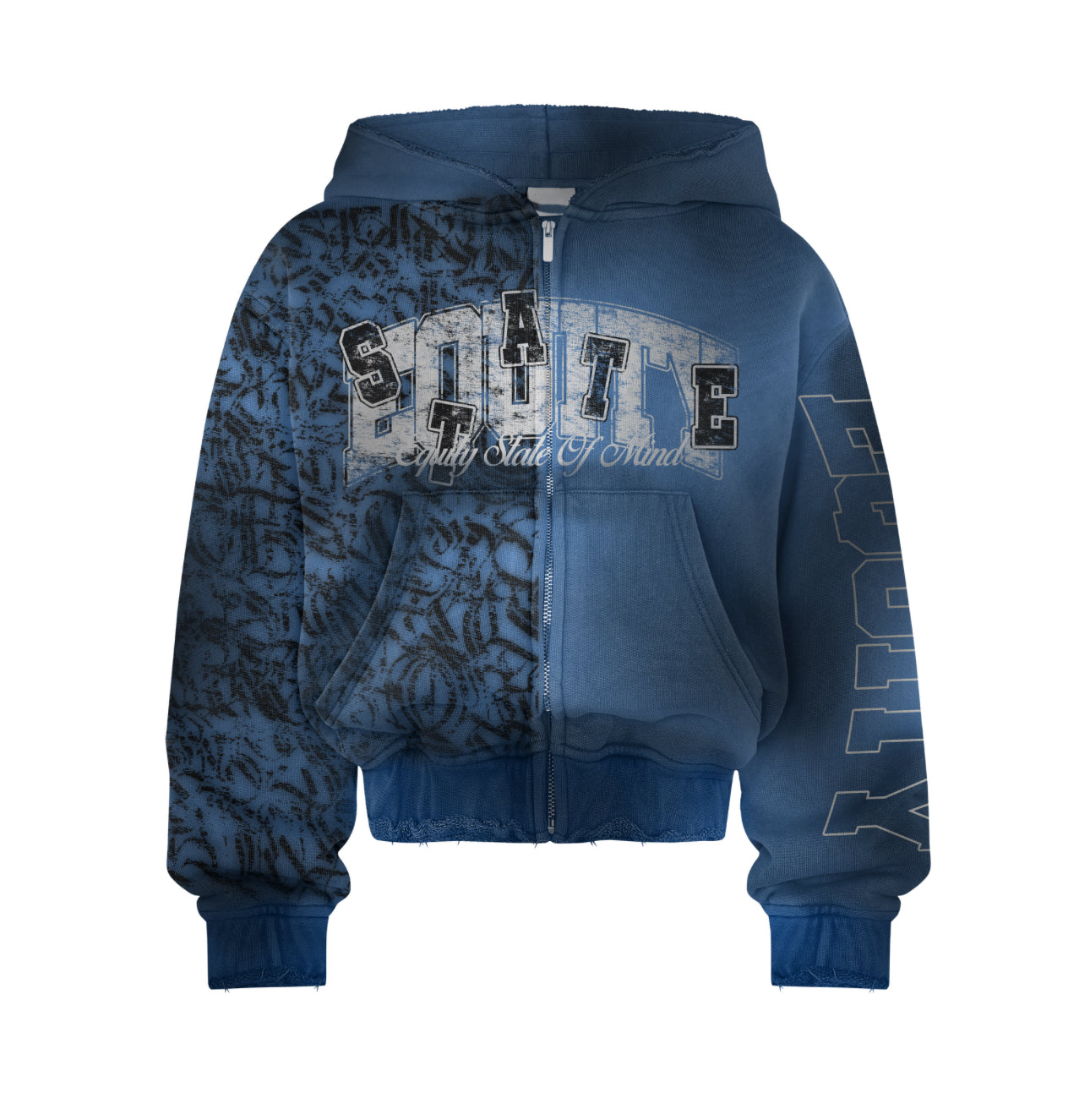 STATE OF STYLE ZIP UP  VARSITY BLUE