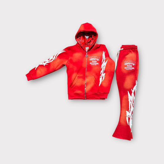 MEN ESM ATHLETIC DEPT. STACKED JOGGER RED